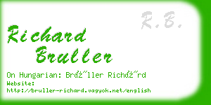 richard bruller business card